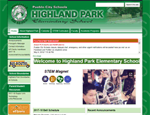 Tablet Screenshot of highlandpark.pueblocityschools.us